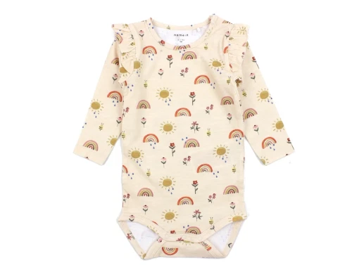 Name It creme de peche body regnbuer